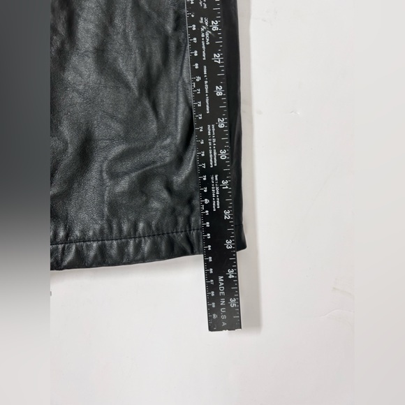 Vintage 80’s Maurices Leather Trench Coat Women's Unisex Size XL Black - Picture 13 of 14